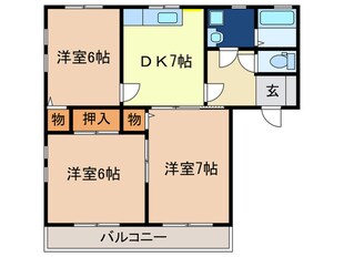 プロムナ－ド星ヶ丘Ⅰの物件間取画像